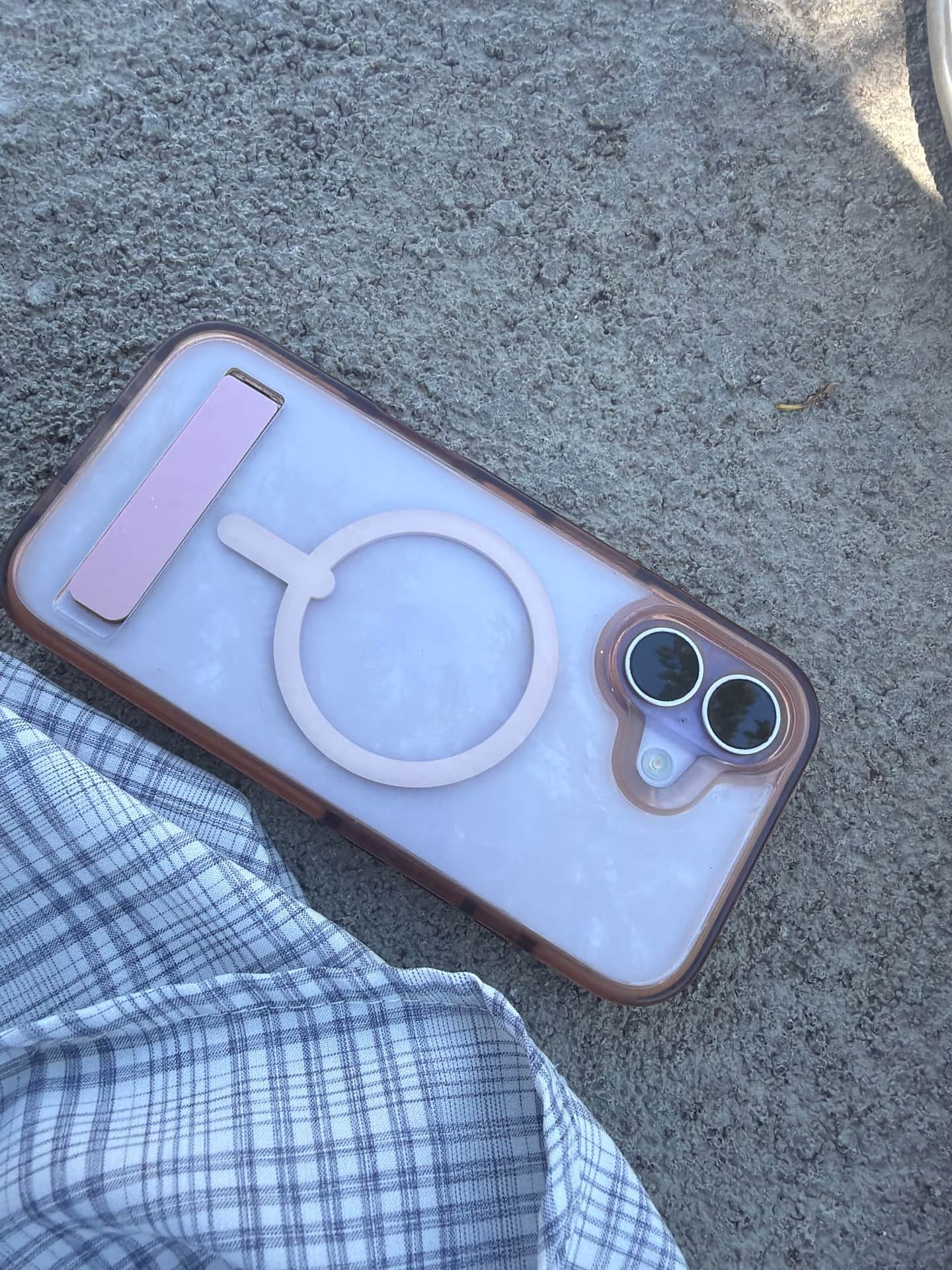 MagSafe Phone Case with Kickstand - Purple Marble